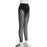 Lace See Through Casual Pants MXBF-J25PT457