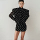 Polka Dots Print Backless Mini Dress XEF-K25D88364