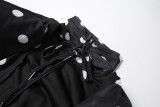 Polka Dots Print Backless Mini Dress XEF-K25D88364