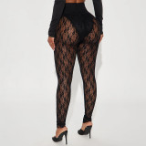Lace See Through Casual Pants MXBF-J25PT457