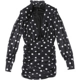 Polka Dots Print Backless Mini Dress XEF-K25D88364