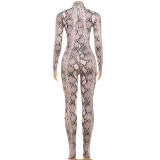 Fashion Print Long Sleeve Jumpsuit XEF-K25Q82561