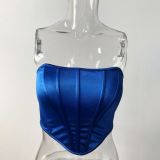 Backless Fishbone Corset Bustier Tank Top  GOMN-F09385