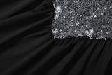 Long Sleeve Sequin Maxi Dress XEF-K25D89304