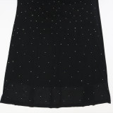 Hot Drill Backless Solid Color Maxi Dress CYA-902228