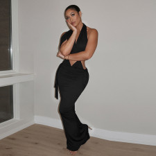Sexy Hollow Out Backless Maxi Dress GSZM-C25DS453