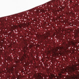 Deep V Neck Tie Up Backless Two Piece Skirts Set CYA-902062