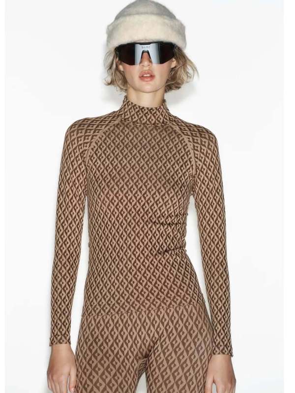 Sport Plaid Print Long Sleeve Two Piece Pants Set YWXS-K25L1710