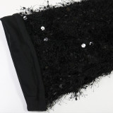 Deep V Neck Long Sleeve Mini Dress CYA-902210