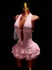 Solid Color Halterneck Backless Romper GXIY-K25L1864