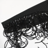 Hot Drll Long Sleeve Tassel Irregular Dress CYA-902191