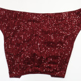 Deep V Neck Tie Up Backless Two Piece Skirts Set CYA-902062