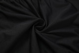 Deep V Neck Drawstring Pleated Tank Top Seven-Tenths Pants Suit GSLF-K25S86622