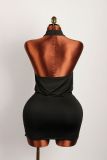 Sleeveless Off Shoulder Backless Mini Dress GXIY-K25L767
