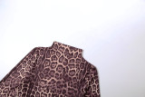 Leopard Print Long Sleeve Three Piece Pants Set GSLF-K25S86810
