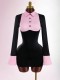 Lapel Contrast Color Mini Dress GXIY-K25L1742
