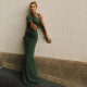 Sexy Wrap Chest Hollow Out Fishtail Dress GSLF-K25D85449
