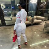Long Sleeve Print Sport Two Piece Pants Set GSLF-K25S85079