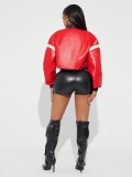 Letter Print Long Sleeve Jackets Coats YWXS-K25L1586