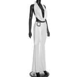 Solid Color Tight Sleeveless Two Piece Pants Set GDSF-J25ST472