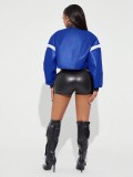 Letter Print Long Sleeve Jackets Coats YWXS-K25L1586