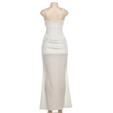 Solid Color Sleeveless Square Neck Maxi Dress GYME-K25D86960