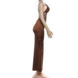 Deep V Neck Backless Evening Dress GYME-K25D86413