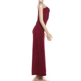 Sexy Sling Hollow Out Backless Maxi Dress GYME-K25D87473