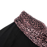One Shoulder Leopard Print Romper MXBF-J25RP468