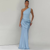 Single Shoulder Backless Sleeveless Maxi Dress GYME-K25D87839
