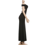 Sexy Hollow Out Backless Maxi Dress GYME-K25D89996
