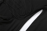 Solid Color Backless Tie Up Maxi Dress GYME-K25D85984