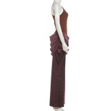 Single Shoulder Backless Sleeveless Maxi Dress GYME-K25D87839