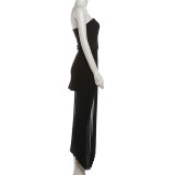 Sexy Solid Color Off Shoulder Tube Top Dress GYME-K25D88246