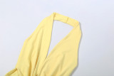 Solid Color Deep V Neck Backless Maxi Dress GYME-K25D86748