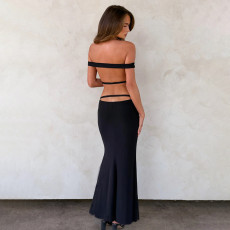 Sexy Hollow Out Backless Maxi Dress GYME-K25D89996
