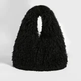 Plush High-Capacity Faux Sheepskin Triangle Shoulder Bag HBRS-5123