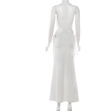 Solid Color Tie Up Sleeveless Maxi Dress GYME-K25D89752