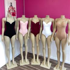 Pre Order: About 7 work days shipping Solid Color Sling Bodysuit YUEM-3008336