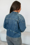 Fashion Washed Loose Denim Jacket Coats GYAN-89349