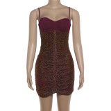 V Neck Backless Sling Mini Dress GYME-K25D88260