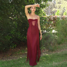 Hollow Out Backless Tassel Evening Dress GYME-K25D89978
