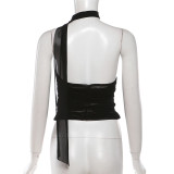 Mesh Backless See Through Tops GYME-K25B90591