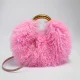 Faux Sheepskin Fleece Tote Bag Round Crossbody Bag HBRS-51216