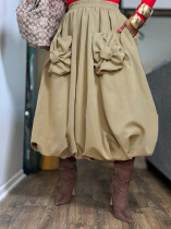 Double-Layer Bubble Lantern Half Body Skirt GYLN-5088