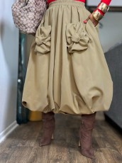 Double-Layer Bubble Lantern Half Body Skirt GYLN-5088