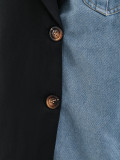 Irregular Patchwork Contrast Color Denim Blazer Coats GYLN-0281