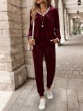 Solid Color Long Sleeve Pants 2 Piece Set ZDF-33517