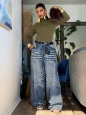 Fashion Ruched Loose Jeans GYLN-0572