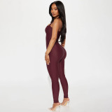 Sexy Tight Backless Tie Up Jumpsuit GDSF-J25JP486